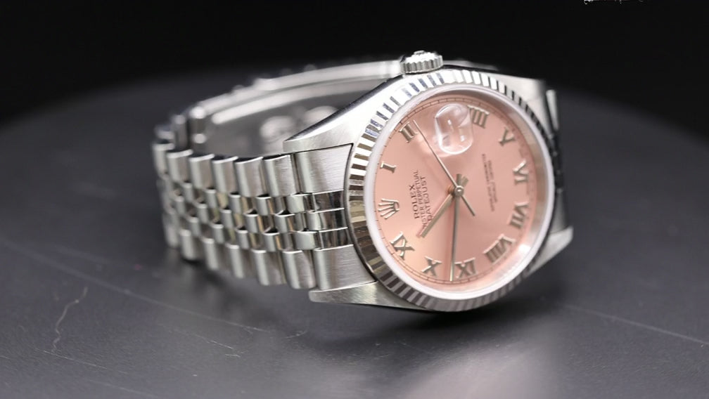 Load video: Datejust 16234 'Salmon Roman'